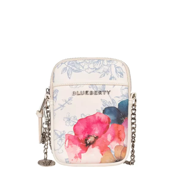 תיק טלפון קטן Blueberty G4.2 – AW24.G4.2--142B – white-flower-print – 1