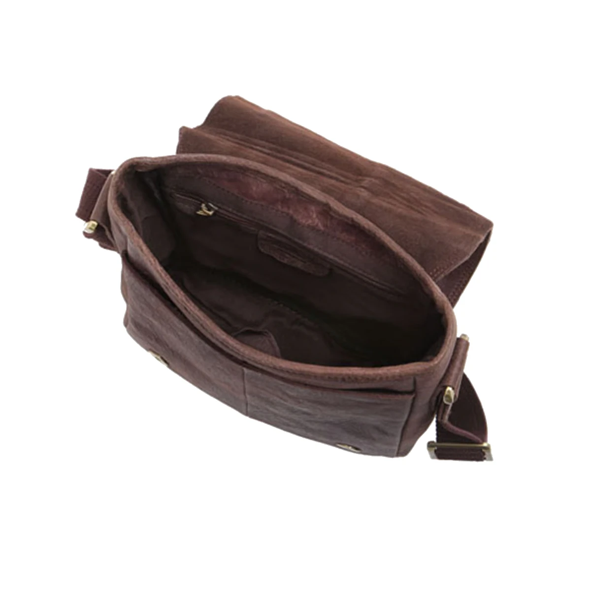 תיק צד מעור Emanuel ברק – 10839-2 – חום-כהה – 2