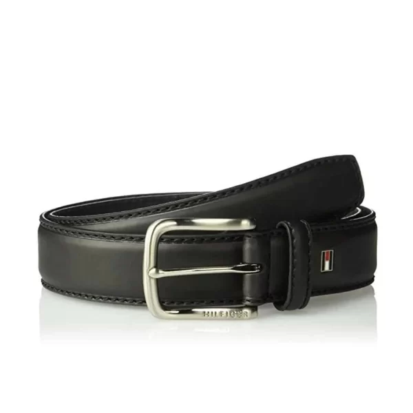 חגורת עור לגבר Tommy Hilfiger Tl02X038 – 11TL02X038--XW – שחור – 1