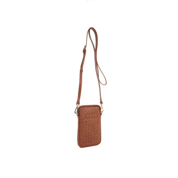 תיק טלפון מעור Abbacino – 30298-53 – cognac – 1