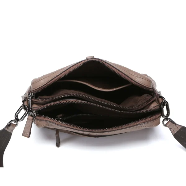 תיק צד בינוני מעור Abbacino – 30373-56 – taupe – 4