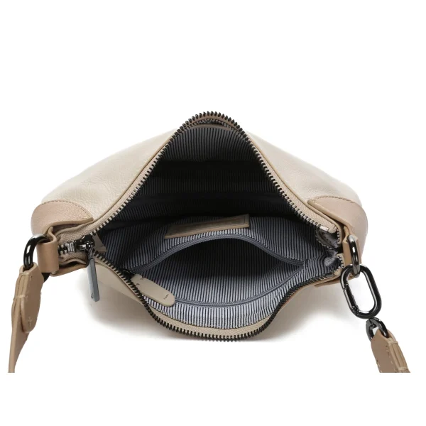 תיק צד בינוני מעור Abbacino – 30393-41 – beige – 5