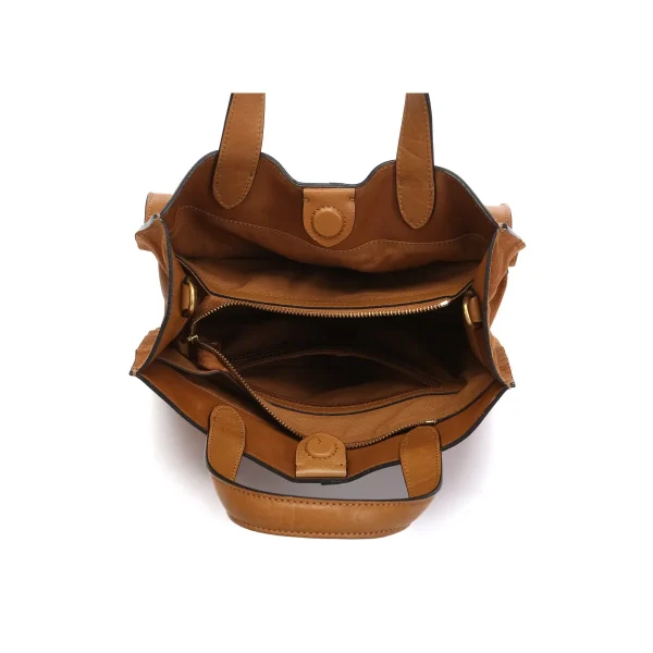 תיק צד בינוני מעור Abbacino – 30394-53 – cognac – 5