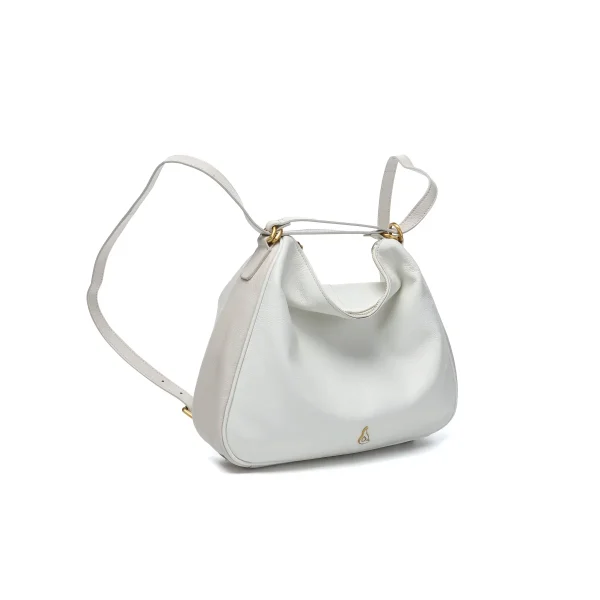 תיק צד/גב גדול מעור Abbacino – 30401-40 – white – 3