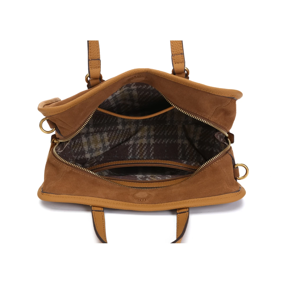 תיק יד בינוני מעור Abbacino ASA – 30419-53 – cognac – 6