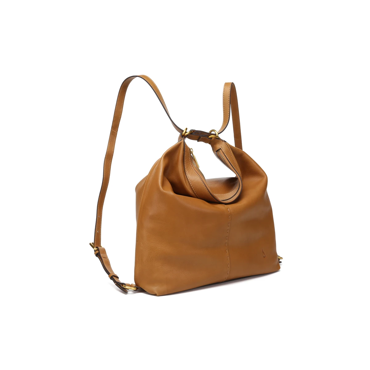 תיק צד / גב גדול מעור Abbacino KIRA – 30450-53 – cognac – 3