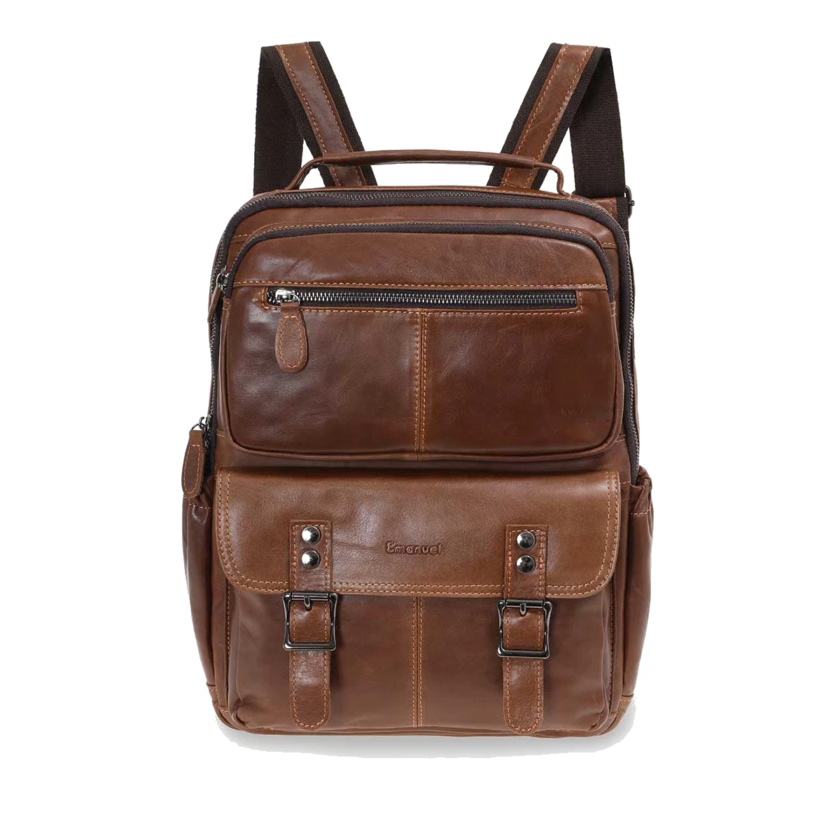 תיק גב מעור Emanuel גוואטמלה – 41013-10 – חום – 1