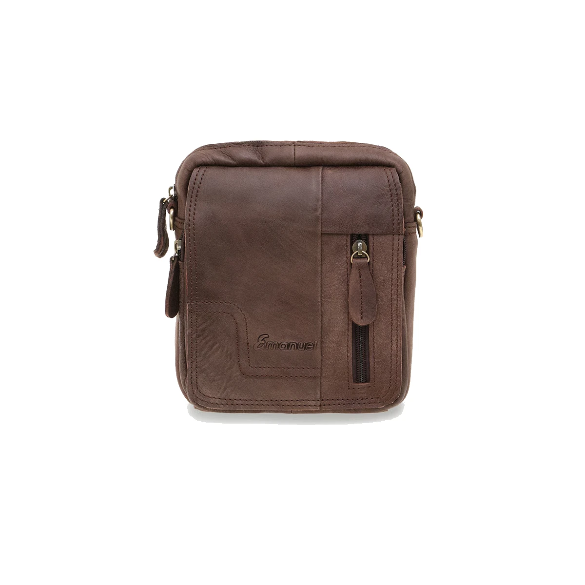 תיק צד מעור Emanuel אדי – 41660-2 – חום-כהה – 1