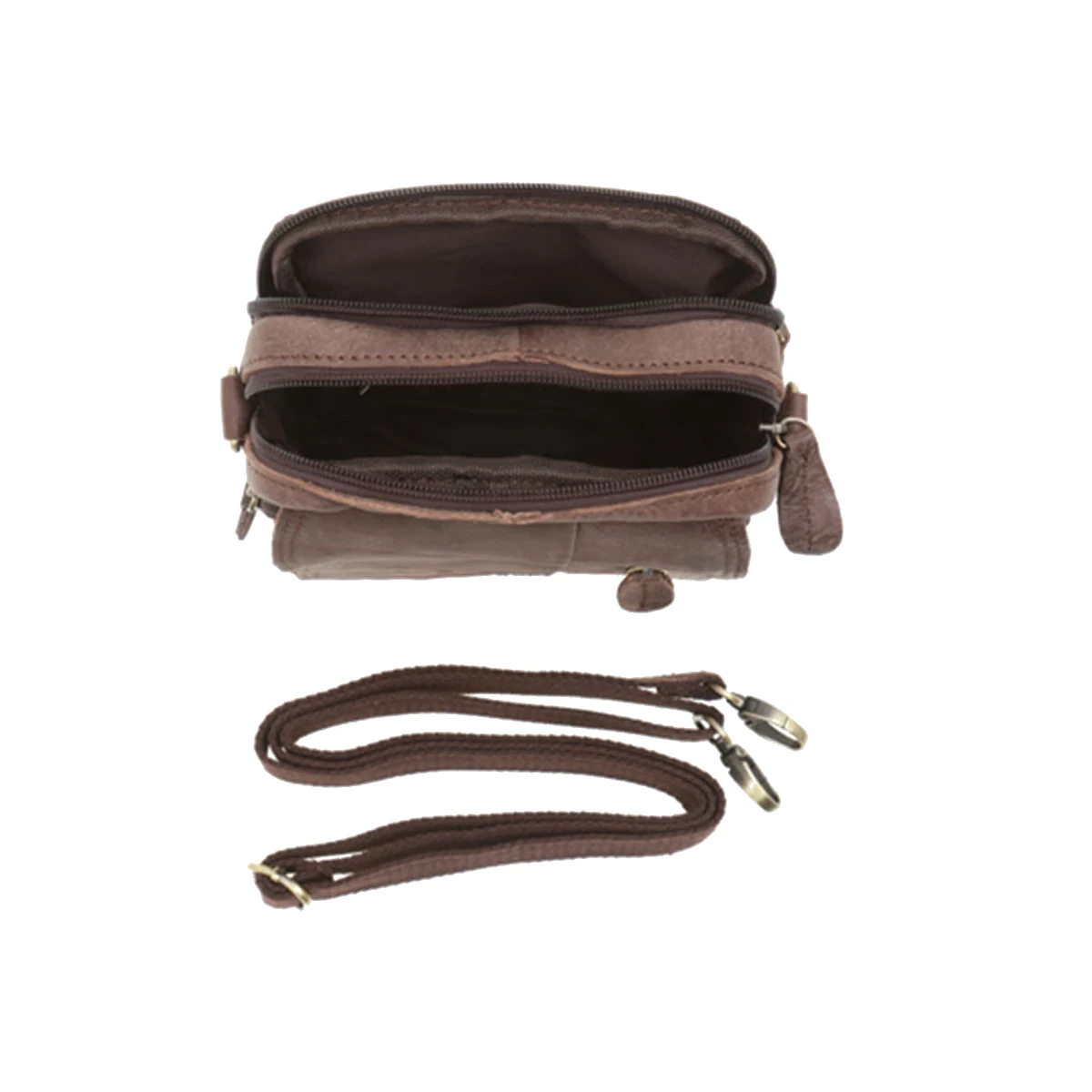 תיק צד מעור Emanuel אדי – 41660-2 – חום-כהה – 2