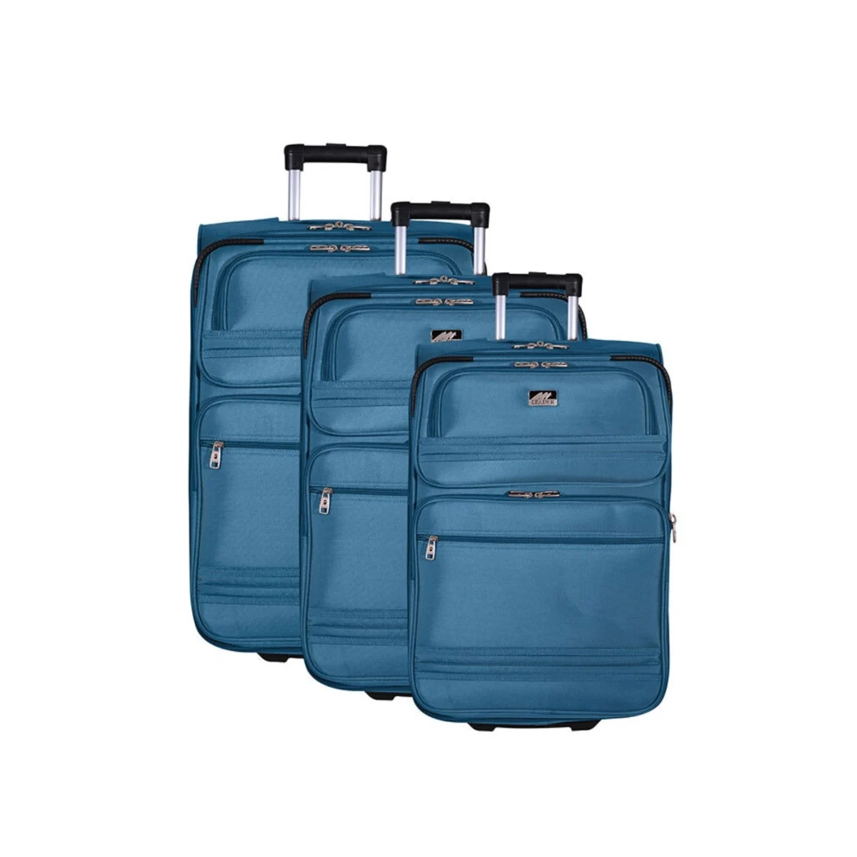סט מזוודות בד LEADER ORBIT – 440324--70 – כחול – 1