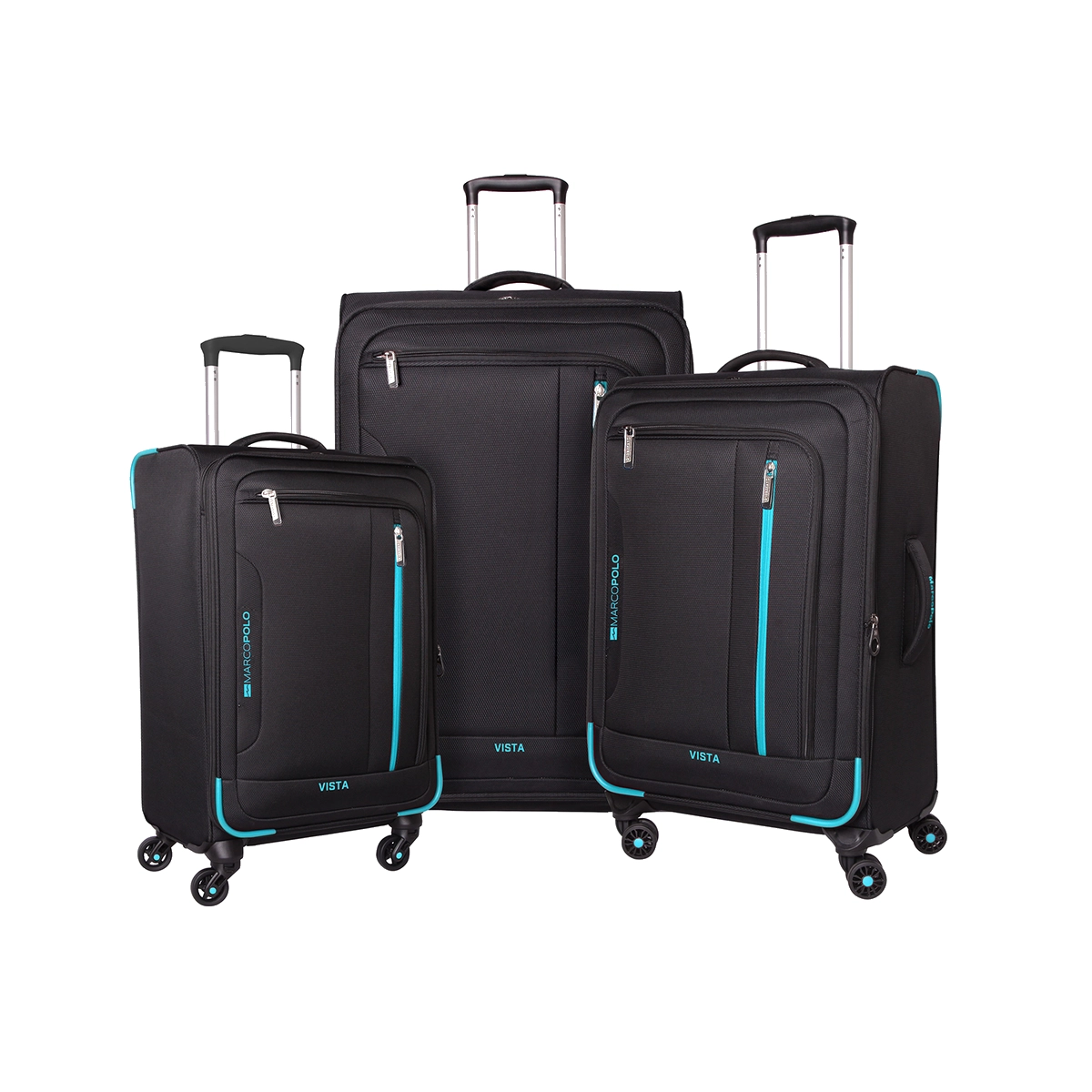 סט מזוודות Marco Polo Vista – 51031-SET – שחור – 1
