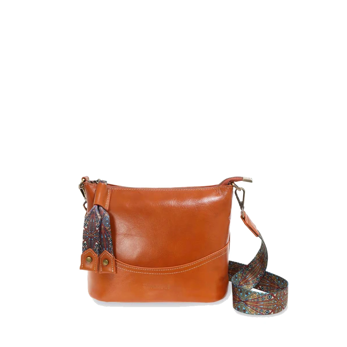 תיק צד מעור Emanuel מונטנה – 53021-52 – חום-בהיר – 1