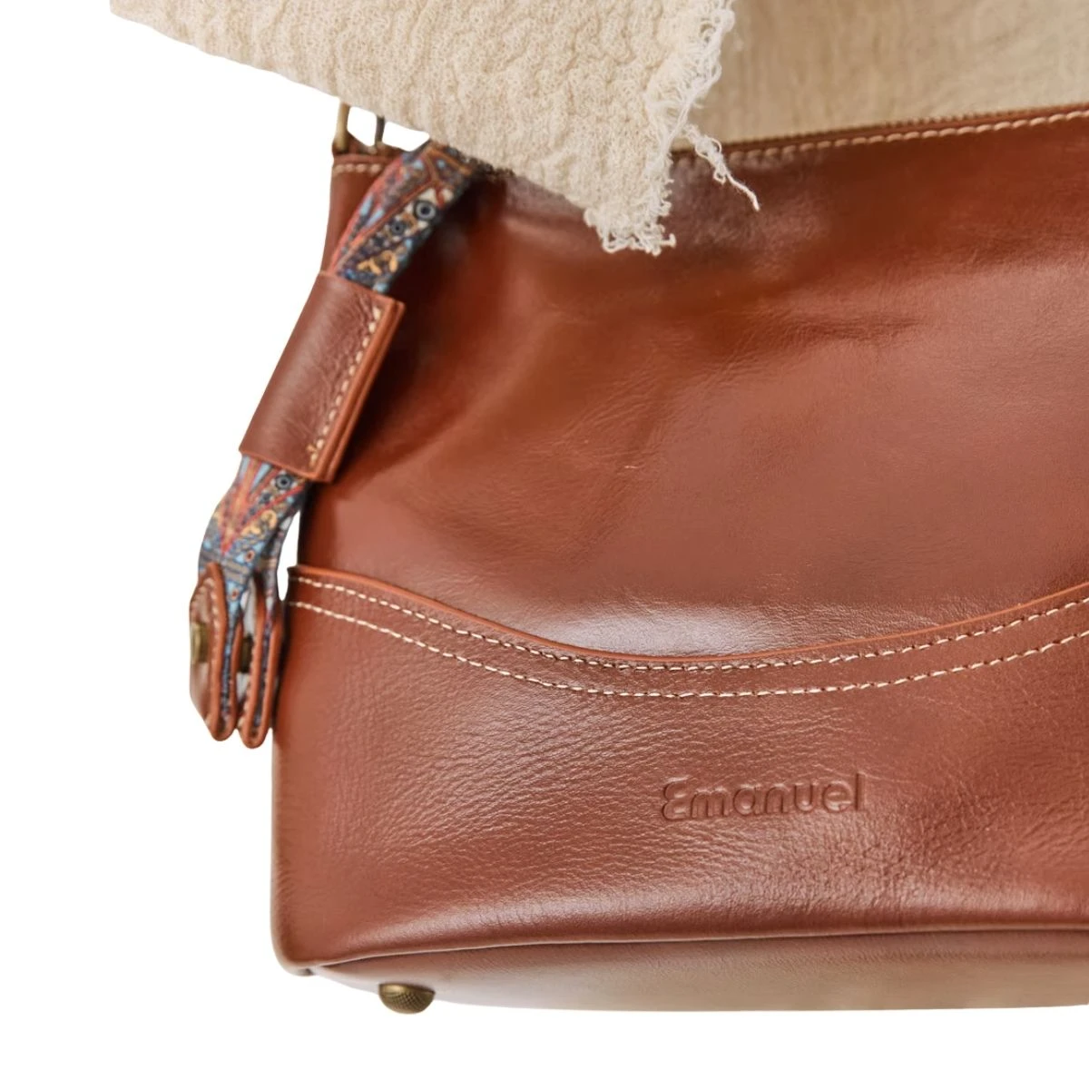 תיק צד מעור Emanuel מונטנה – 53021-52 – חום-בהיר – 3