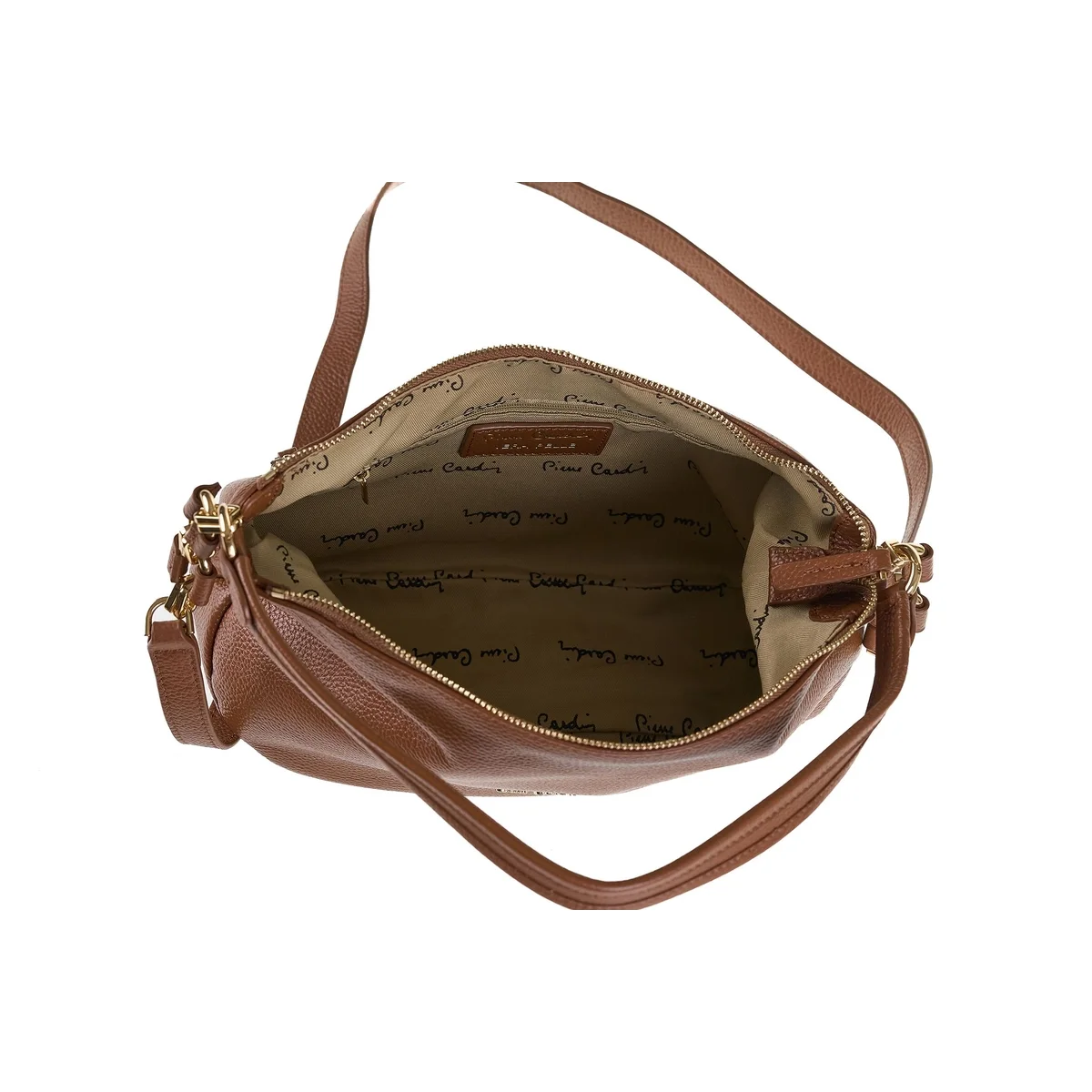 תיק צד גדול מעור Pierre Cardin