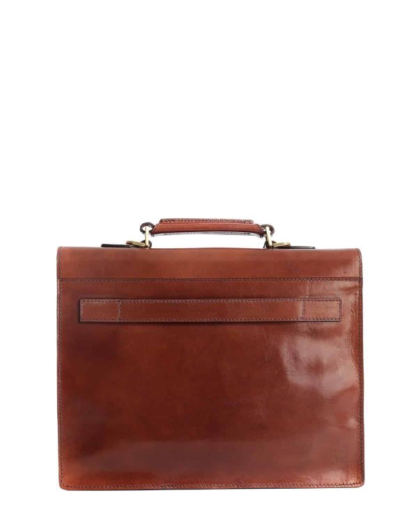 תיק צד מעור Briefcase 06.2527.01 The Bridge – 89393-2 – brown – 2