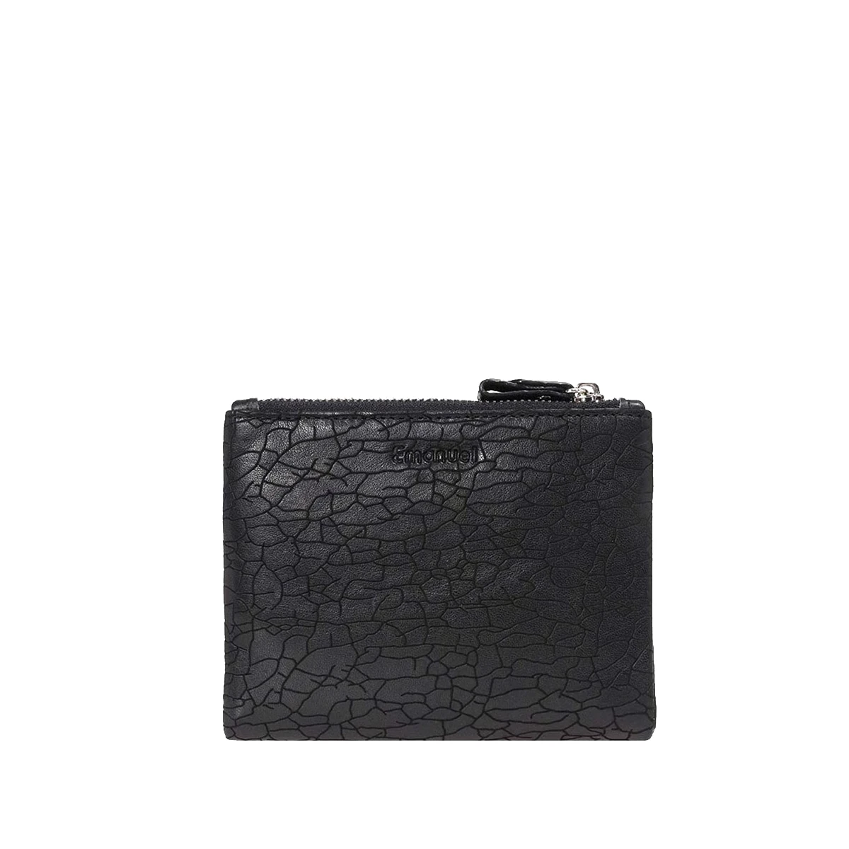 ארנק מעור Emanuel קלאודיה מיני – 6166-119M – שחור-סדקים – 1
