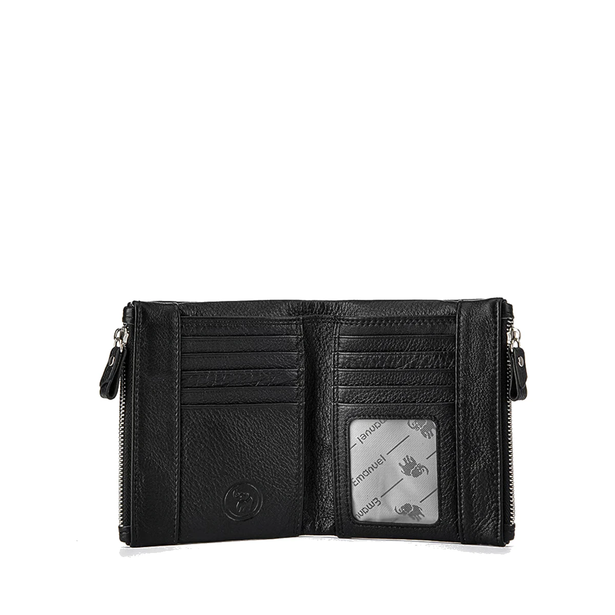 ארנק מעור Emanuel קלאודיה מיני – 6166-A16 – שחור-פסים – 5