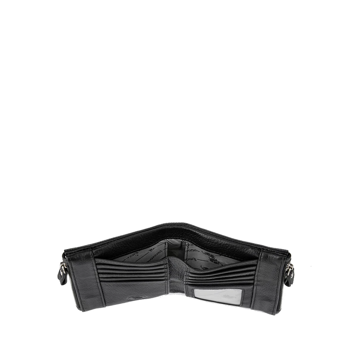 ארנק מעור Emanuel קלאודיה מיני – 6166-A16 – שחור-פסים – 6