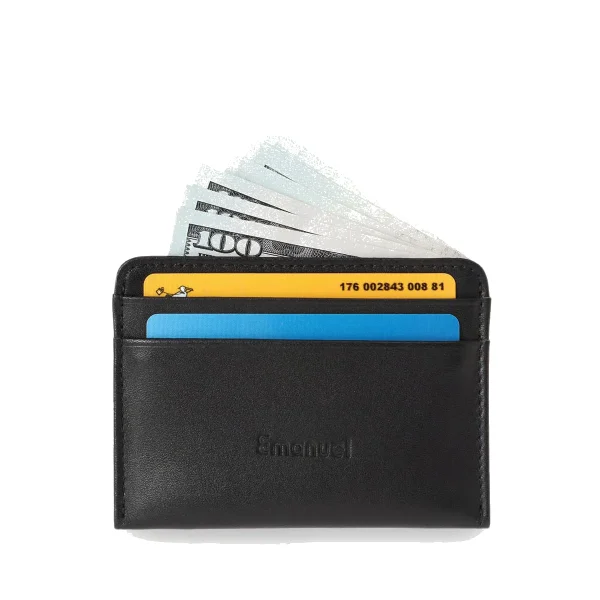 ארנק כרטיסים מעור Emanuel