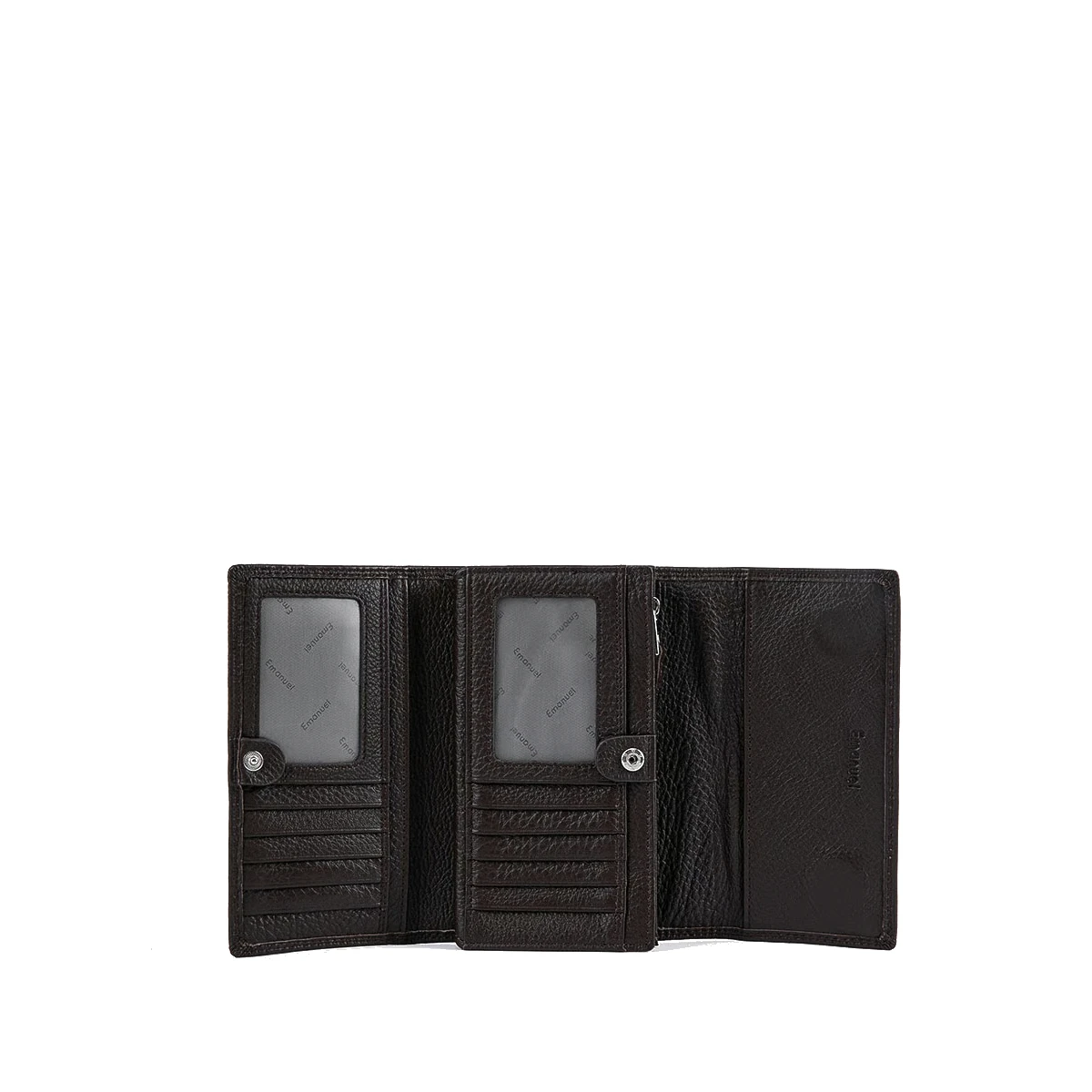 ארנק מעור Emanuel שרה קטן – 6804-2 – חום-כהה – 6