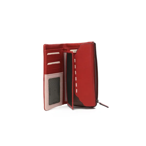 ארנק גדול מעור Abbacino – 71385-70 – red – 4