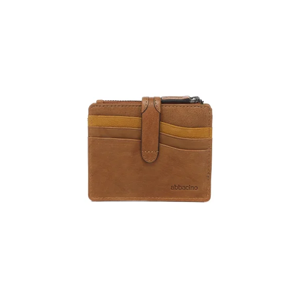 ארנק כרטיסים מעור Abbacino – 71389-53 – cognac – 2