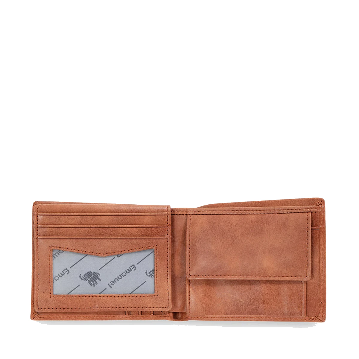 ארנק מעור Emanuel רינגו משומן – 7217-20 – כאמל – 2