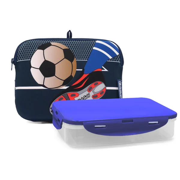 תיק אוכל Soccer Game נייבי זהב