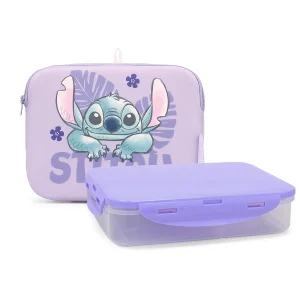 תיק אוכל Stitch לילך