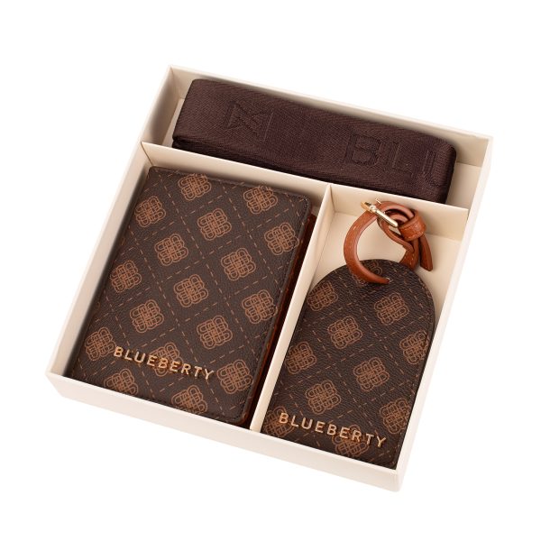 מארז אביזרי נסיעה אופנתי Blueberty A2 – AW24.A2--126E – brown-print – 1