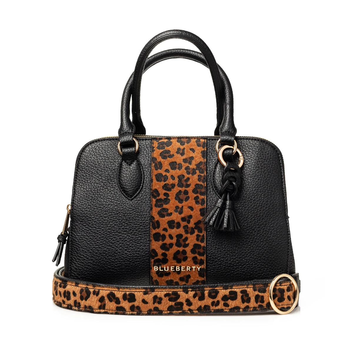 תיק צד בינוני Blueberty – AW25.G1.1-A98 – leopard-black – 1