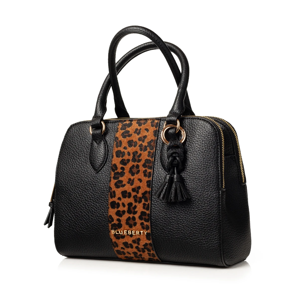תיק צד בינוני Blueberty – AW25.G1.1-A98 – leopard-black – 1