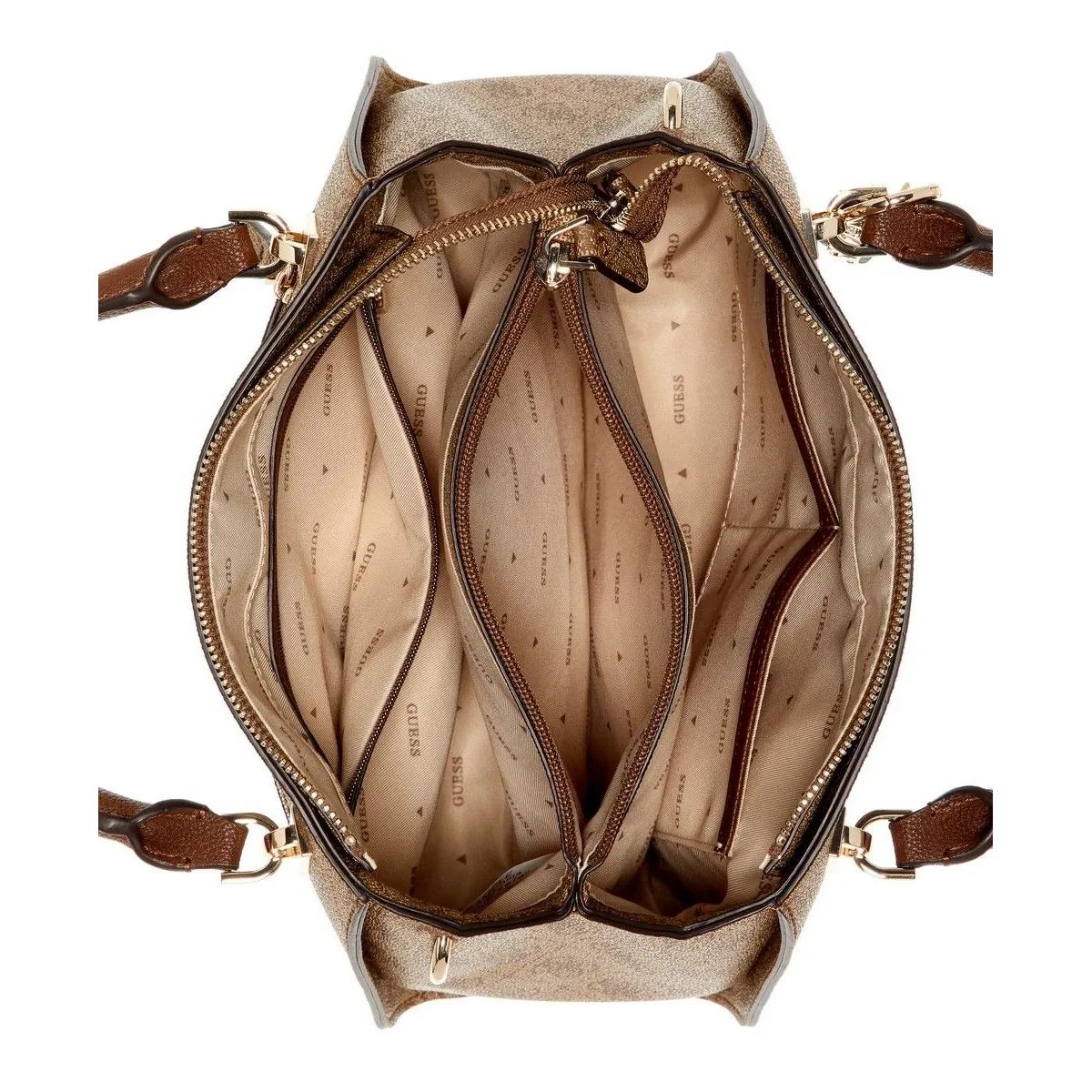 תיק צד בינוני Guess – BG967207-LGW – latte-logo-brown-2 – 2