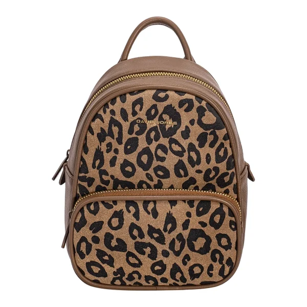 תיק גב קטן בהדפס מנומר David Jones