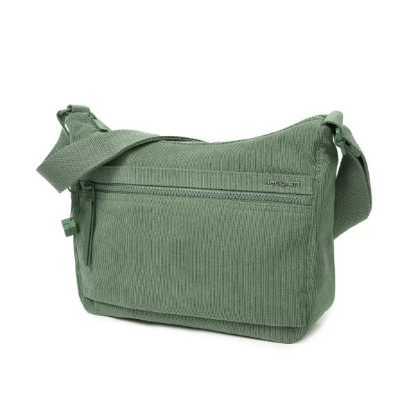תיק צד בינוני Hedgren HARPER'S S – HIC01S_876 – corduroy-duck-green – 1