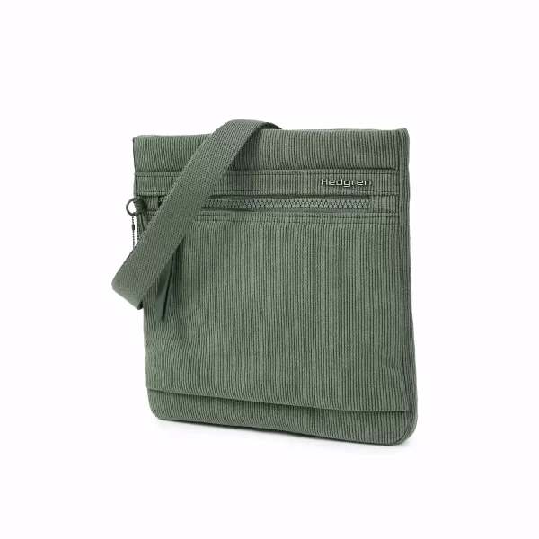 תיק צד Hedgren Leonce – corduroy-duck-green – 1