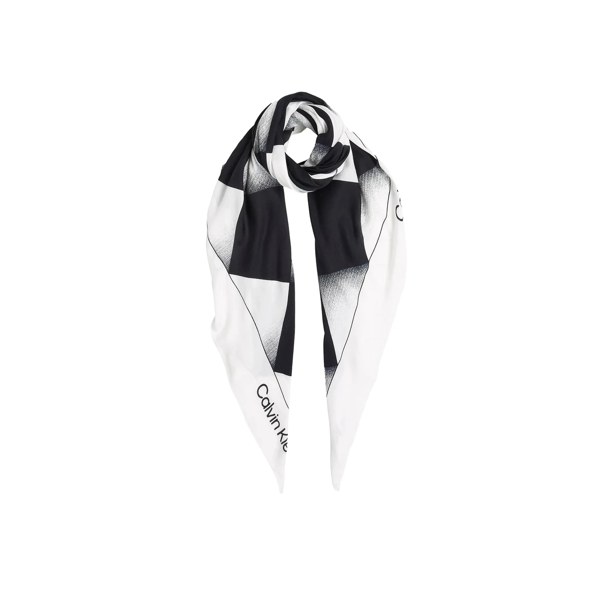 צעיף משולב ויסקוזה Calvin Klein – K60K613232-BEH – ck-black-bright-white – 1