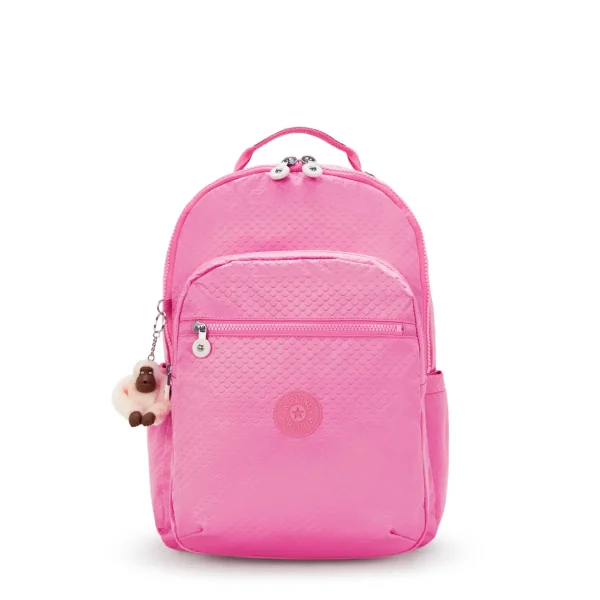 תיק גב גדול Kipling SEOUL LAP – KI293256J – pink-mermaid-embossed – 1