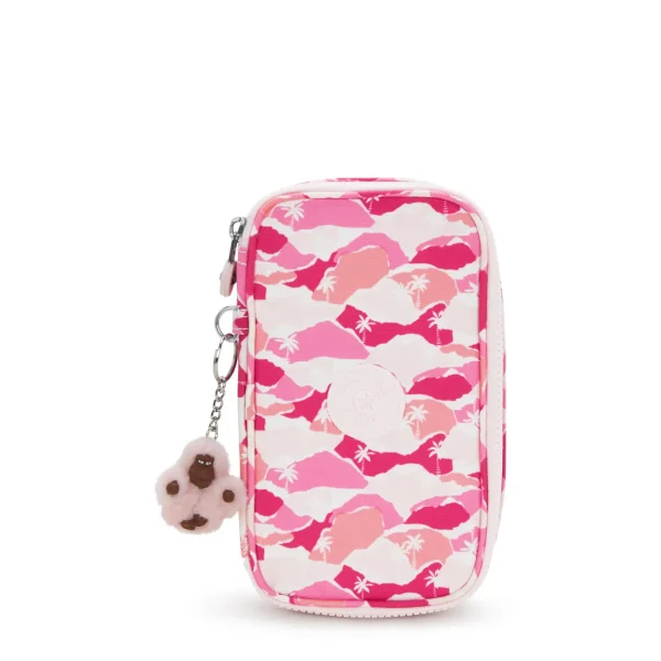 קלמר בינוני Kipling 50 PENS – KI37071BV – pink-palm – 1