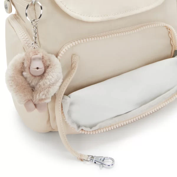 תיק גב קטן Kipling City Zip Mini – KI46973KA – beige-pearl – 6