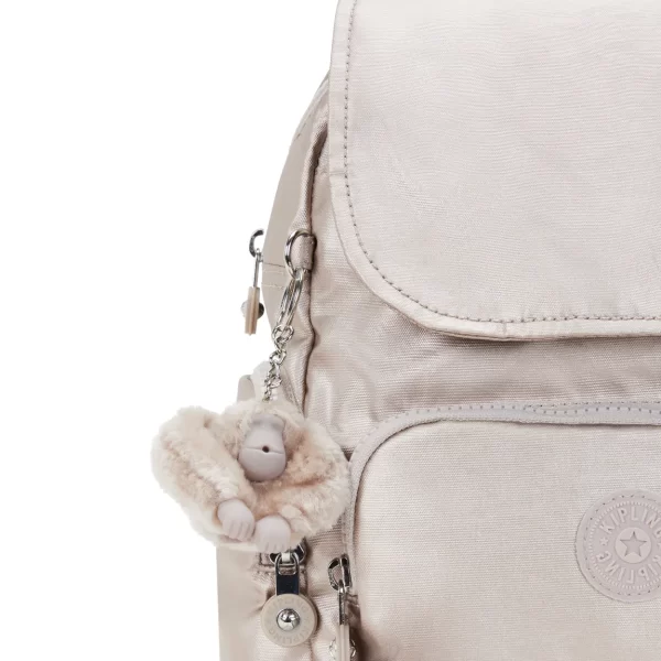 תיק גב קטן City Zip Mini Kipling – metallic-glow – 4