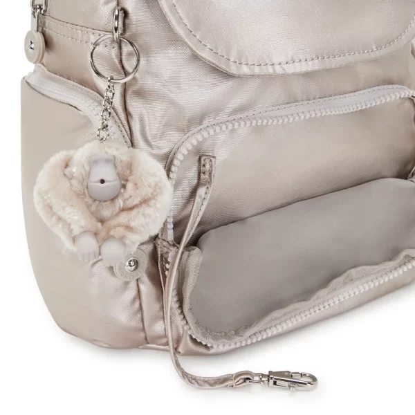 תיק גב קטן City Zip Mini Kipling – metallic-glow – 6